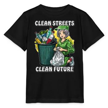 RUES PROPRES, FUTURE POUBELLE PROPRE AVENIR - T-shirt bio MINI CREATOR Stanley/Stella Enfant - noir - Devant - Mikhail (115cm)