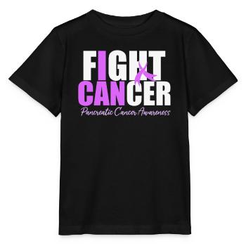 Fight Cancer Pancreatic Cancer Exocrine Tumor - Stanley/Stella MINI CREATOR Kids’ T-Shirt - black - Front - Mikhail (115cm)