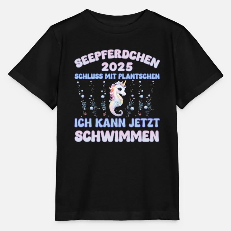 Seepferdchen bestanden 2025 Kinder Geschenkidee - Stanley/Stella Kinder T-Shirt MINI CREATOR - Schwarz