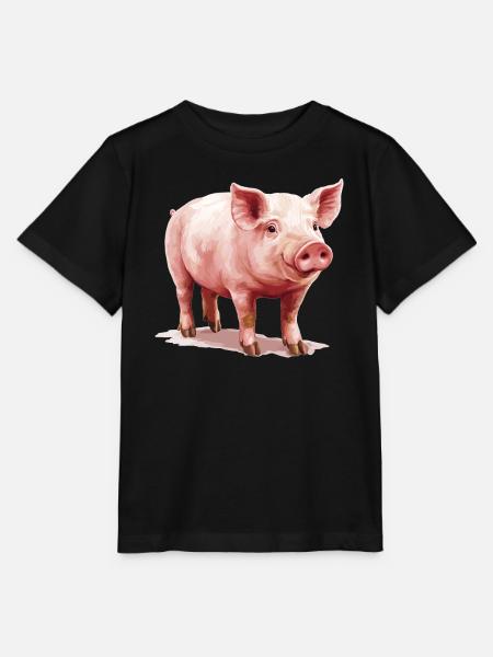 Schweine Schwein - Stanley/Stella Kinder T-Shirt MINI CREATOR - Schwarz