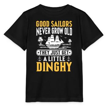 drôle marin dériveur voilier capitaine de mer voile - T-shirt bio MINI CREATOR Stanley/Stella Enfant - noir - Devant - Mikhail (115cm)