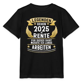 Eine Legende geht in Rente 2025 - Stanley/Stella Kinder T-Shirt MINI CREATOR  - Schwarz - Vorne - Mikhail (115cm)