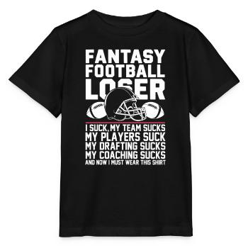 Funny Fantasy Football Loser - Je suis nul en fantasy - T-shirt bio MINI CREATOR Stanley/Stella Enfant - noir - Devant - Mikhail (115cm)