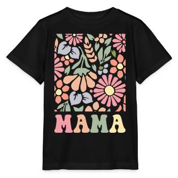 Mama Boho Flora - Stanley/Stella Kinder T-Shirt MINI CREATOR  - Schwarz - Vorne - Mikhail (115cm)