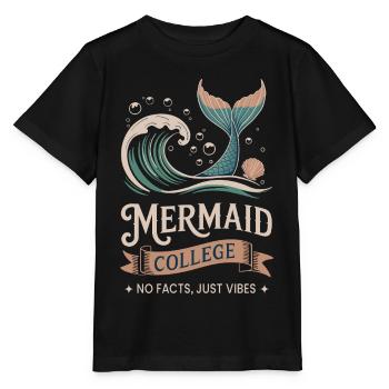 Mermaid College - Pas de faits, juste des vibrations - T-shirt bio MINI CREATOR Stanley/Stella Enfant - noir - Devant - Mikhail (115cm)