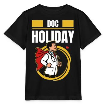 Doc Holiday – Médecin en style fraude sur le temps de travail - T-shirt bio MINI CREATOR Stanley/Stella Enfant - noir - Devant - Mikhail (115cm)