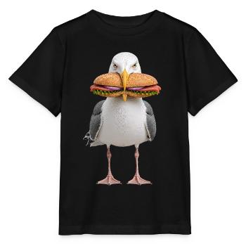 Herrgull-with-Fish Rolls - Stanley/Stella MINI CREATOR Kids’ T-Shirt - black - Front - Mikhail (115cm)