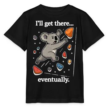 Koala Bouldering Dyno Jump – I'll get there - Stanley/Stella MINI CREATOR Kids’ T-Shirt - black - Front - Mikhail (115cm)