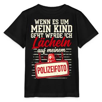 Wenn es um mein Kind geht - Polizeifoto - Stanley/Stella Kinder T-Shirt MINI CREATOR  - Schwarz - Vorne - Mikhail (115cm)