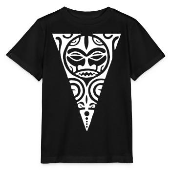 Weißes Stammestotem - Stanley/Stella Kinder T-Shirt MINI CREATOR  - Schwarz - Vorne - Mikhail (115cm)