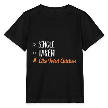 Glück Brathähnchen Foodaholic Fast Food Geschenke - Stanley/Stella Kinder T-Shirt MINI CREATOR  - Schwarz - Vorne - Mikhail (115cm)