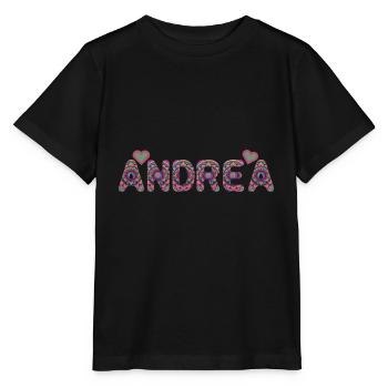 Andrea die Kreative, Vorname - Stanley/Stella Kinder T-Shirt MINI CREATOR  - Schwarz - Vorne - Mikhail (115cm)