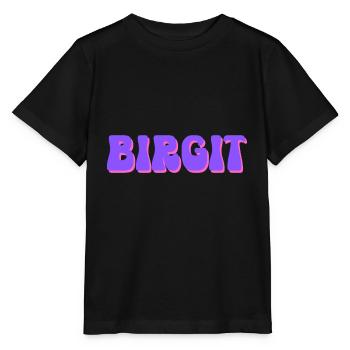 Birgit die Freundliche, Vorname - Stanley/Stella Kinder T-Shirt MINI CREATOR  - Schwarz - Vorne - Mikhail (115cm)