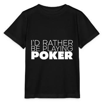 Je préfère jouer au poker 3 - T-shirt bio MINI CREATOR Stanley/Stella Enfant - noir - Devant - Mikhail (115cm)