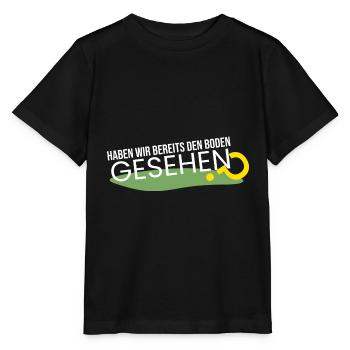bereits den Boden gesehen? - Stanley/Stella Kinder T-Shirt MINI CREATOR  - Schwarz - Vorne - Mikhail (115cm)