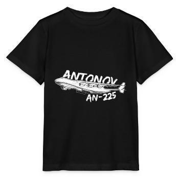 Antonov AN-225 avion fret aérien stratégique - T-shirt bio MINI CREATOR Stanley/Stella Enfant - noir - Devant - Mikhail (115cm)