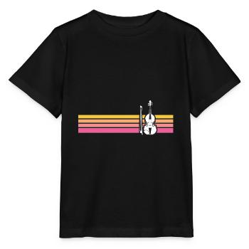 Violin violin violin player stripes - Stanley/Stella MINI CREATOR Kids’ T-Shirt - black - Front - Mikhail (115cm)