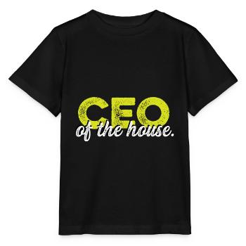 CEO des Hauses. Geschäftsmann Gift - Stanley/Stella Kinder T-Shirt MINI CREATOR  - Schwarz - Vorne - Mikhail (115cm)