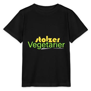 stolzer Vegetarier - Stanley/Stella Kinder T-Shirt MINI CREATOR  - Schwarz - Vorne - Mikhail (115cm)