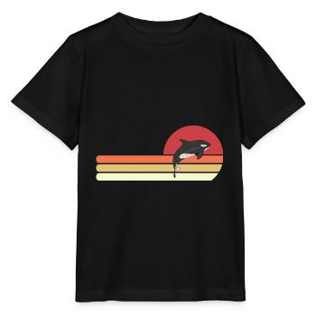 King Orca: Ruler of the Seas - Stanley/Stella MINI CREATOR Kids’ T-Shirt - black - Front - Mikhail (115cm)