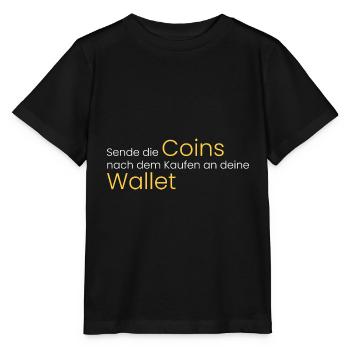 Sende Coins an deine Wallet - Stanley/Stella Kinder T-Shirt MINI CREATOR  - Schwarz - Vorne - Mikhail (115cm)
