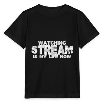 Watching Stream Is My Life Now 2 - Stanley/Stella MINI CREATOR Kids’ T-Shirt - black - Front - Mikhail (115cm)