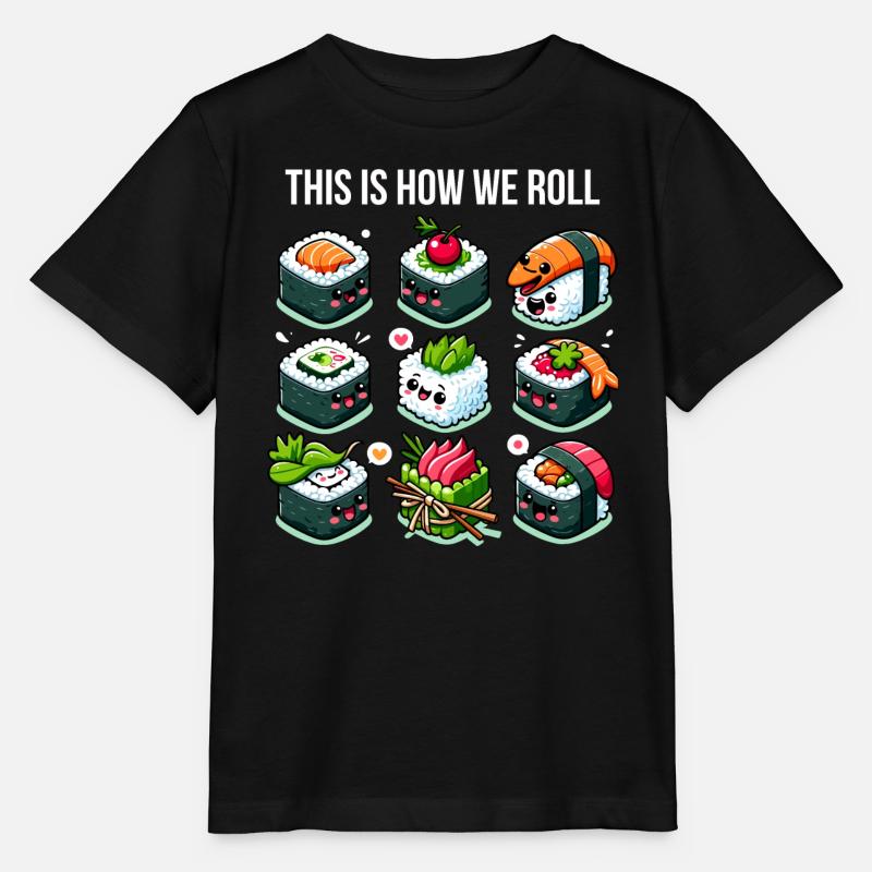 Voici comment Sushi Roll - T-shirt bio MINI CREATOR Stanley/Stella Enfant - noir