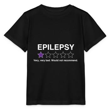 Épilepsie très très très mauvaise conscience drôle de l’épilepsie - T-shirt bio MINI CREATOR Stanley/Stella Enfant - noir - Devant - Mikhail (115cm)