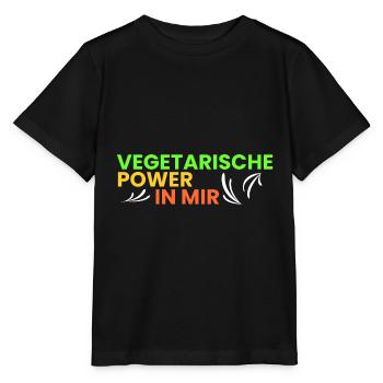 vegetarische Power in mir - Stanley/Stella Kinder T-Shirt MINI CREATOR  - Schwarz - Vorne - Mikhail (115cm)
