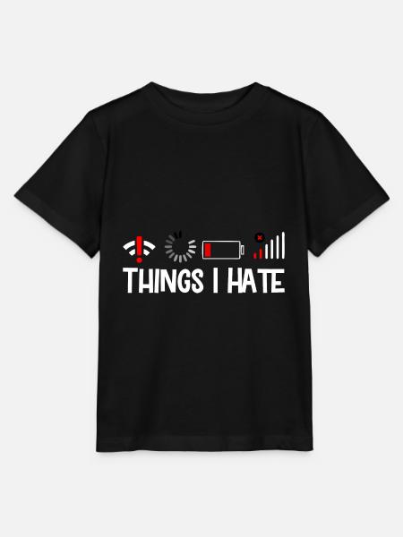 Things I Hate - Stanley/Stella Kinder T-Shirt MINI CREATOR - Schwarz
