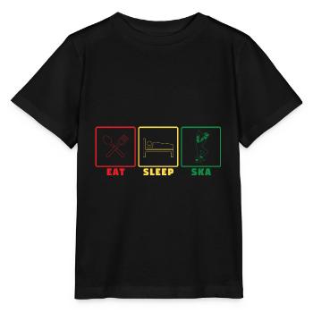 Essen schlaf ska - ska musik rude boy - Stanley/Stella Kinder T-Shirt MINI CREATOR  - Schwarz - Vorne - Mikhail (115cm)