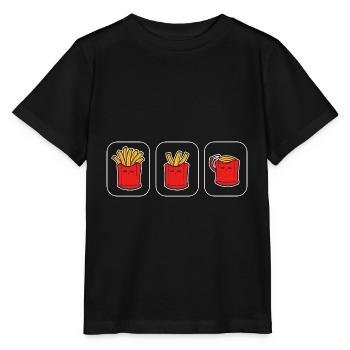 Loss fry artist gift - Stanley/Stella MINI CREATOR Kids’ T-Shirt - black - Front - Mikhail (115cm)