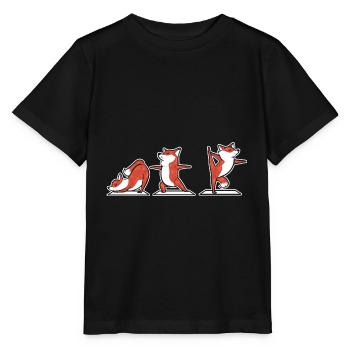 Fox Yoga Professeur de Yoga Poison - T-shirt bio MINI CREATOR Stanley/Stella Enfant - noir - Devant - Mikhail (115cm)