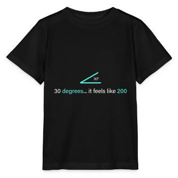 30 degrés... on a l’impression d’être 200 - T-shirt bio MINI CREATOR Stanley/Stella Enfant - noir - Devant - Mikhail (115cm)