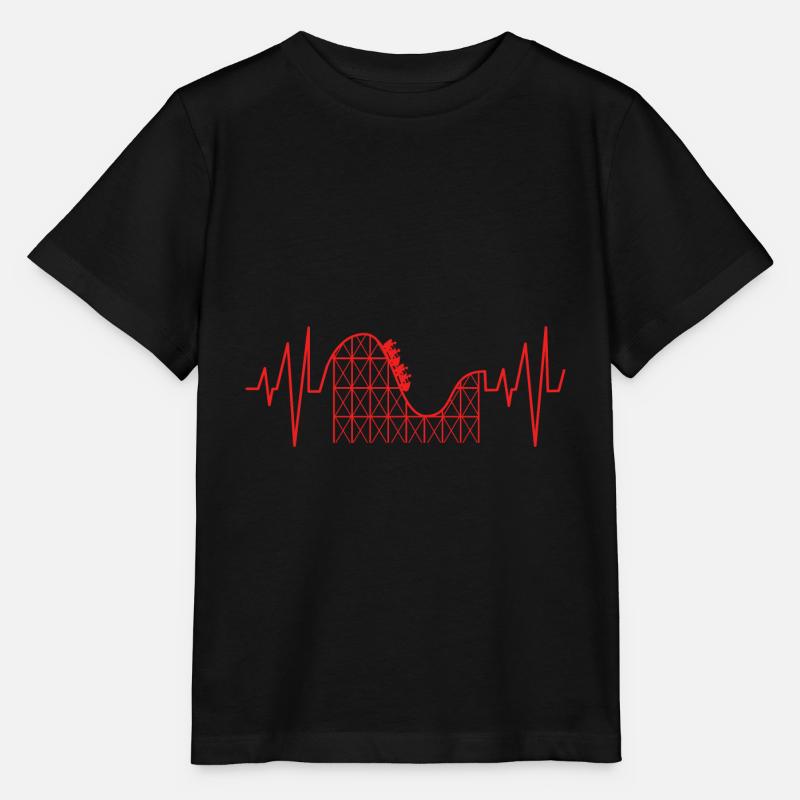 Achterbahn Herzschlag - Stanley/Stella Kinder T-Shirt MINI CREATOR  - Schwarz