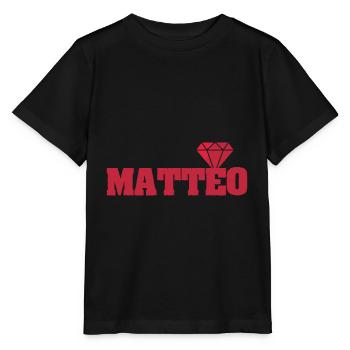 Idée cadeau Matteo - T-shirt bio MINI CREATOR Stanley/Stella Enfant - noir - Devant - Mikhail (115cm)