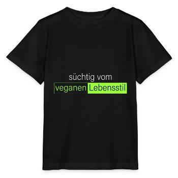süchtig vom veganen Lebensstil - Stanley/Stella Kinder T-Shirt MINI CREATOR  - Schwarz - Vorne - Mikhail (115cm)