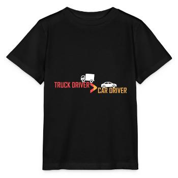 Lkw-Fahrer > Pkw-Fahrer - Stanley/Stella Kinder T-Shirt MINI CREATOR  - Schwarz - Vorne - Mikhail (115cm)