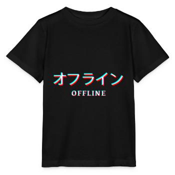 Vaporwave Esthétique eboy egirl Japon Kanji Hors ligne - T-shirt bio MINI CREATOR Stanley/Stella Enfant - noir - Devant - Mikhail (115cm)