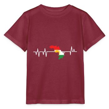 Kurdistan - Stanley/Stella Kinder T-Shirt MINI CREATOR  - Burgunderrot - Vorne - Kain (125cm)