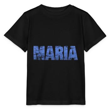 Rayures au nom de Maria - T-shirt bio MINI CREATOR Stanley/Stella Enfant - noir - Devant - Mikhail (115cm)