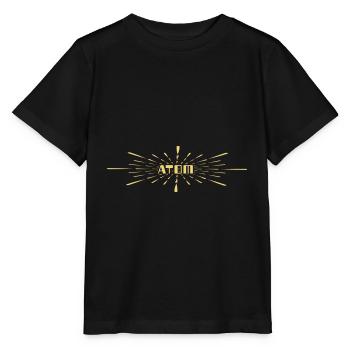 Name Atom Atomar Chemie Neutron Elektron - Stanley/Stella Kinder T-Shirt MINI CREATOR  - Schwarz - Vorne - Mikhail (115cm)