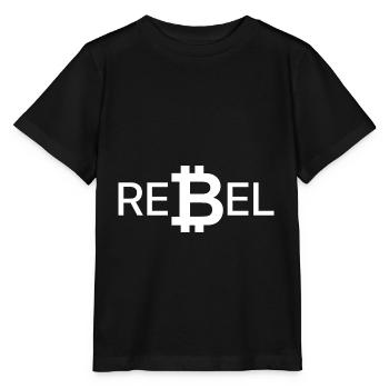 Bitcoin BTC Rebel - Digital Gold Asset - Stanley/Stella MINI CREATOR Kids’ T-Shirt - black - Front - Mikhail (115cm)