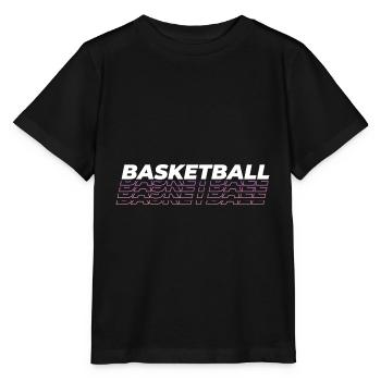 Basketball Schrift Stylisch - Stanley/Stella Kinder T-Shirt MINI CREATOR  - Schwarz - Vorne - Mikhail (115cm)