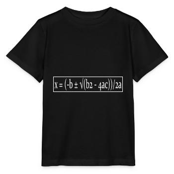 Quadratic Formula For Math Class 5 - Stanley/Stella MINI CREATOR Kids’ T-Shirt - black - Front - Mikhail (115cm)