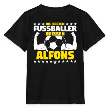 Die besten Fußballer heißen Alfons - Stanley/Stella Kinder T-Shirt MINI CREATOR  - Schwarz - Vorne - Mikhail (115cm)