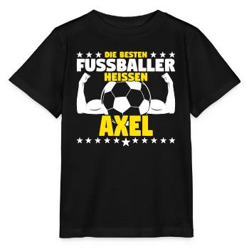 Axel - Die Besten Fußballer heißen Axel - Stanley/Stella Kinder T-Shirt MINI CREATOR  - Schwarz - Vorne - Mikhail (115cm)