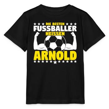 Arnold - Die Besten Fußballer heißen Arnold - Stanley/Stella Kinder T-Shirt MINI CREATOR  - Schwarz - Vorne - Mikhail (115cm)
