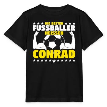 Die besten Fußballer heißen Conrad - Stanley/Stella Kinder T-Shirt MINI CREATOR  - Schwarz - Vorne - Mikhail (115cm)