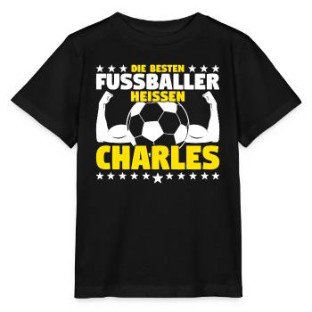 Die besten Fußballer heißen Charles - Stanley/Stella Kinder T-Shirt MINI CREATOR  - Schwarz - Vorne - Mikhail (115cm)